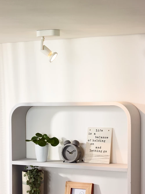 Lucide JASTER-LED - Spot plafond - LED - GU10 - 1x5W 2700K - Blanc - ambiance 1